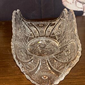 vintage Imperial Glass Ohio Daisy and Button Pattern banana bowl